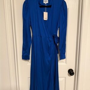 FRNCH Royal Blue Long Sleeve Dress